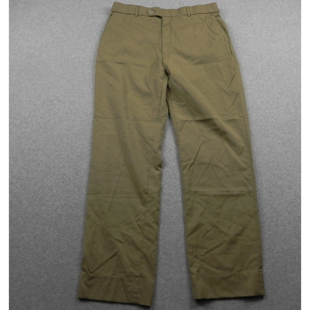 Ballin Dress Pants Mens 35 Comfort-EZE Super 120s Wool Tan Khaki Trousers Canada